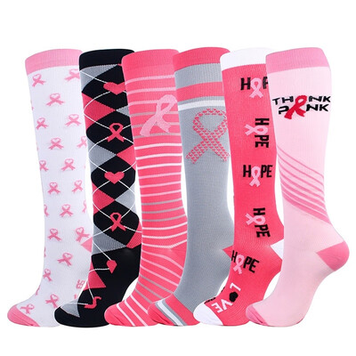 

Willstar 6 Pairs Sport Color Ribbon Compression Socks for Men & Women Athletic Fit