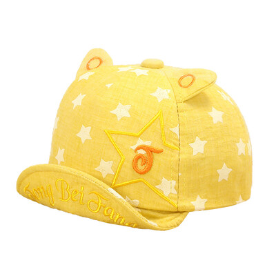 

Cute Newborn Baby Hats Baby Boys Girls Peak Hat Kids Star Print Baseball Cap Sunhat Infant Visors Hats