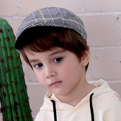

Children Plaid Pattern Classic Style Baby Fashion Cap Toddler Boy Autumn Berets Hat
