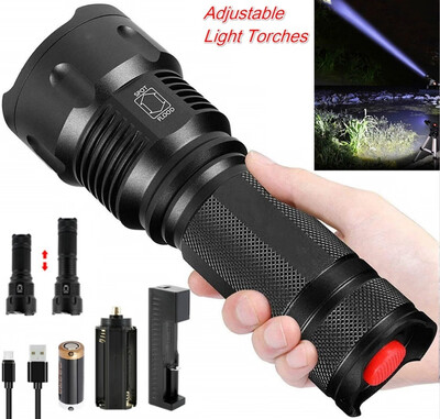 

Torch LED Tactical Military Torches Super Bright Powerful Lumens Adjustable Focus