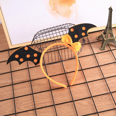 

Hairband Headpiece With Wings EarSpring Cartoon Hairband Antennae Children Halloween Decoration
