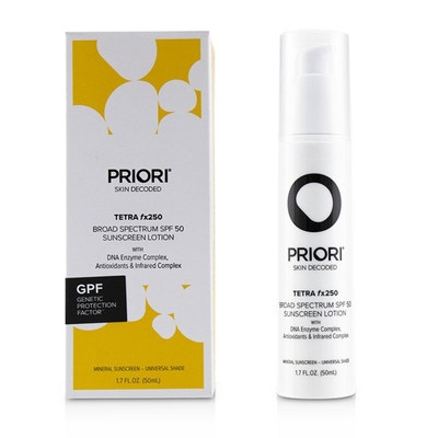 

PRIORI - TETRA fx250 Broad Spectrum SPF 50 Sunscreen Lotion - Universal 50ml17oz
