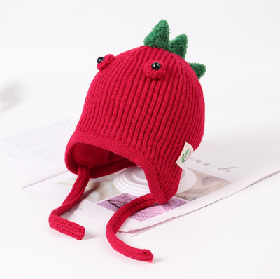 

Lovely Baby Winter Beanie Hat Knitted Cute Ear Dinosaur Warm Cap For Boy Girl