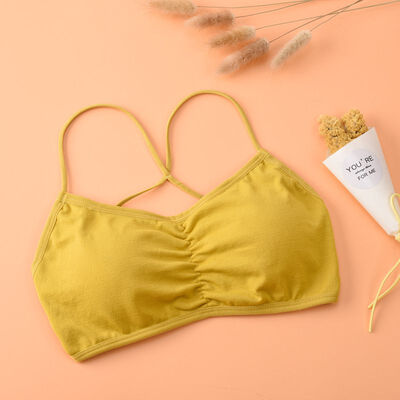 

Seamless Women Bras Solid Color Cross Beauty Back Bottom Wrapped Chest Sexy Tube Top Wire Free Anti-light Girl Underwear