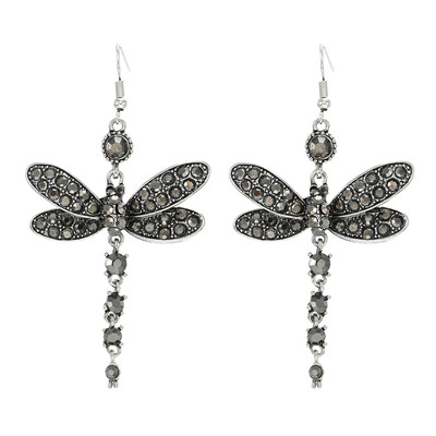 

Woemn Gorgeous Colors Dragonfly Crystal Rhinestone Plated Hook Earrings Jewelry