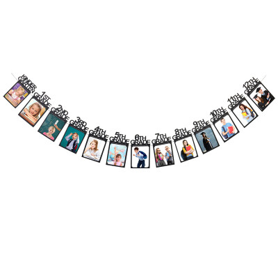 

Gobestart Child Graduation Gift Decorations kindergarten-12 Grade Photo Banner Wall