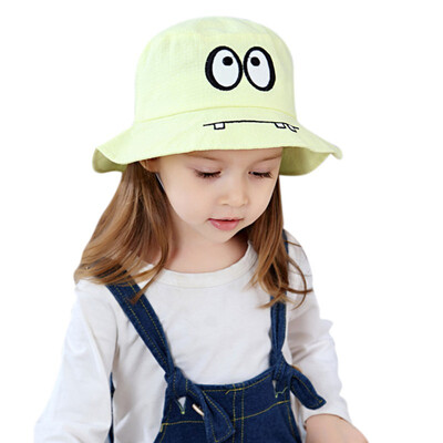 

Cute Cartoon Bunny Summer Kids BoyS Girls Hats Cotton Accessories Reversible Sun Hat UV Protection Caps 3-7Y new