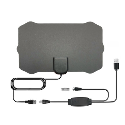 

Home Digital TV High Gain Antenna HDTV 80 Miles Range Flat HD TV Amplified USB Power Indoor Signal Amplifier