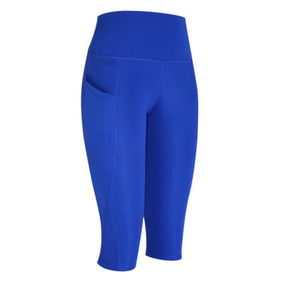

High Waist Elastic Women Legging Pants Black Sexy Fitness Sporting Pants With Pocket Cropped Trousers Legging Mid-calf Length