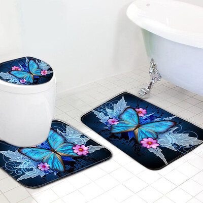 

〖Follure〗3-piece Non-slip Bathtub Set Bathroom Mat Toilet Rug Bathroom