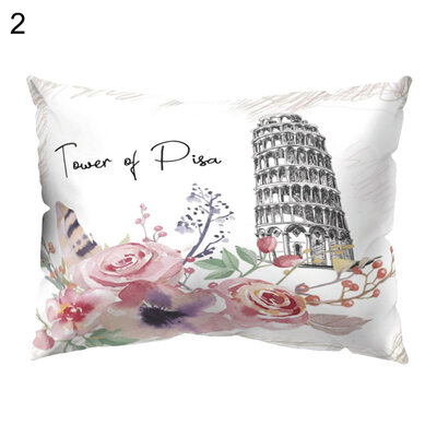 

Fresh Petunia Flower Letter Throw Pillow Case Cushion Cover Sofa Bedding Article