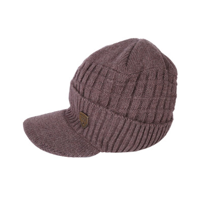 

Winter Knitted Hat Men Women Thick Fluffy Thermal Windproof Flexible Beanie Peaked Outdoor Camping Cap