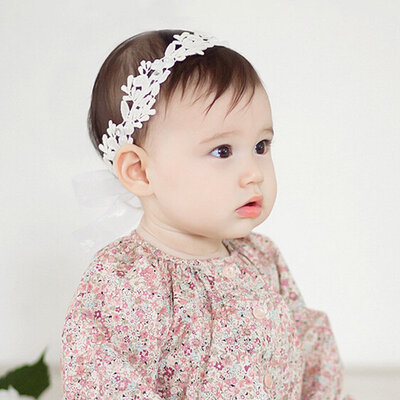 

Sweet Baby Girl Headband Hairband Girls Flowers Headbands Hair Accessories White Lace Cute Bows Bandeau Fille Faixa de cabelo