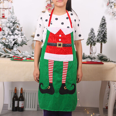 

Toponeto Merry Christmas flannel Women Apron Kitchen Restaurant Cooking Bib Aprons