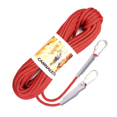 

10m 12mm 3200KG Climbing Rope Safety Rescue Static Auxiliary Rope With Carabiner