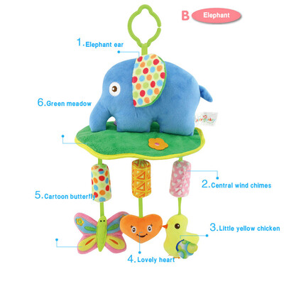 

Siaonvr Stuffed Animal Toy Wind Chime Spiral Bed Cart Accessories Children Baby Pendant