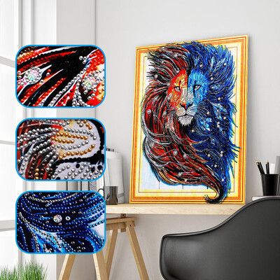 

Gobestart Special Shaped Diamond Painting DIY 5D Partial Drill Cross Stitch Kits Crystal R