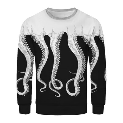 

Toponeto Mens New Style Fashion T-Shirt With 3D Printing And Long Sleeves Sweater Blouse