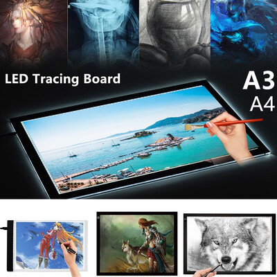 

NEW A3A4 LED Light Box Tracing Board Art Design Stencil Drawing Painting Sketch Boards Copy Lightbox Art Stencil