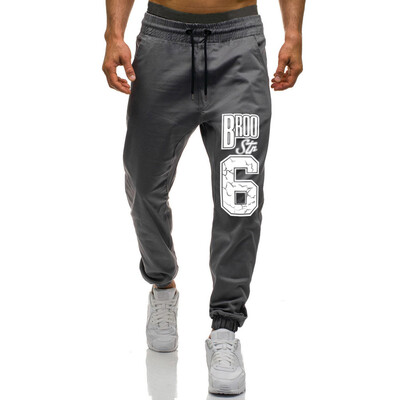 

Gobestart Mens Casual Sport Pants Slim Fit Printed Trousers Running Joggers Sweatpants