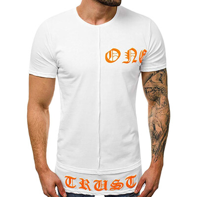 

Toponeto Mens Printed T-shirt Short Sleeve Crew Neck Muscle Basic Top Slim Fit Tee