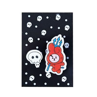 

Monifuon Kpop BTS Brooch Pin Bangtan Boys Halloween Acrylic Badge Button Pin Accessories