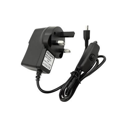 

5V 25A UK Plug Micro USB Charger Power Supply Adapter Charging Cable for Raspberry Pi 3 Portable Plug ONOFF Switch