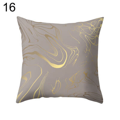 

Circle Line Leaf Square Pillow Case Cushion Cover Sofa Bed Car Cafe Office Decor