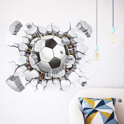 

Gobestart 3D Soccer Ball Football Wall Sticker Decal Kids Bedroom Home Room Decor Sport