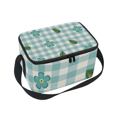 

ALAZA Insulated Lunch Box Lattic Flower Lunch Bag for Men Women Portable Tote Bag Cooler Bag