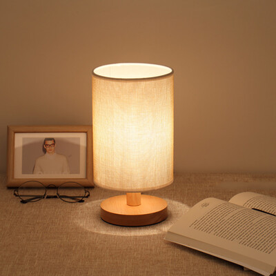 

Siaonvr Bedside Lamp Night Light Warm White Gift Wood Table lamp