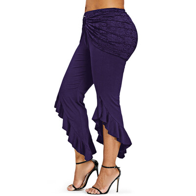 

Plus Size Removable Lace Insert Skirt Pants