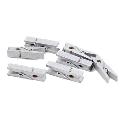 

50 pcs Natural Colored Wooden Clip Clothespins Photo Paper Peg Pin For Art Craft Decoration