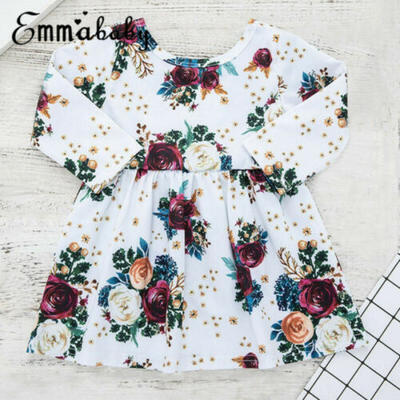 

US Newborn Infant Baby Girl Flower Lace Ruffles Dress Princess Party Clothes Set
