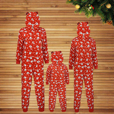 

Tailored Women Women Christmas Hooded Romper Jumpsuit Family Pajamas Sleepwear Outfits