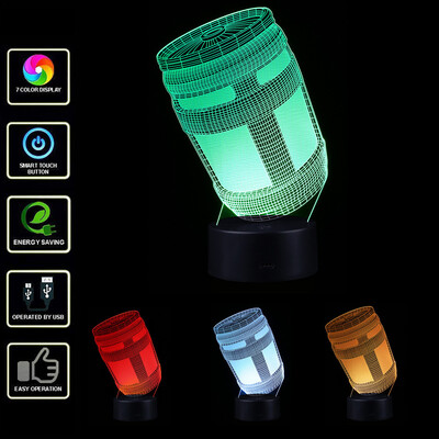 

〖Follure〗LED 3D Illuminated Lamp Optical Illusion Desk Night Light With 7 Color Changing
