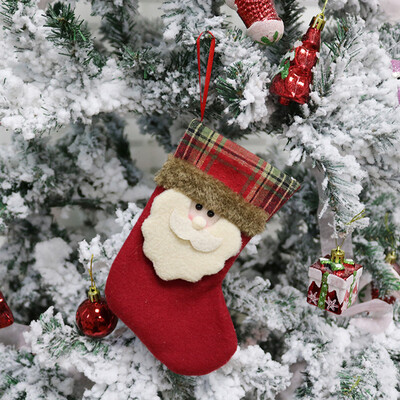 

Toponeto Candy Bag Christmas Gifts Tree Ornament Stocking Santa Claus Snowman Sock Decor