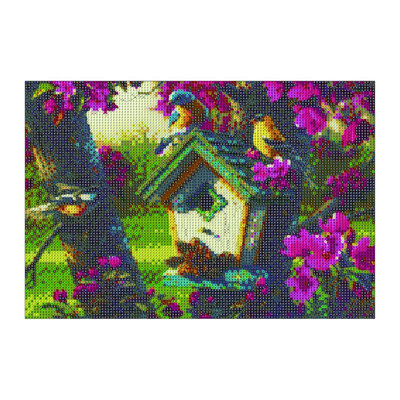 

Cute Bird HouseTheme Household Decoration DIY Abstract Paint Animal Coloring Landscape Gift Full Covered Diamond Paintings