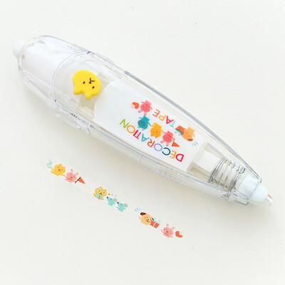 

Flag Star Press Type Decorative Correction Tape Diary Stationery School Supply Party Decoration 4 Designs