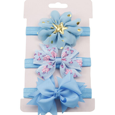 

3pcsset Baby Girl Accessories Green Flower Headband Korean Style Bow knot Party Princess Dress Decoration High Quality