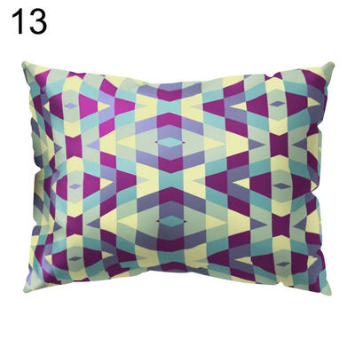 

Flower Rhombus Plaid Triangle Pillow Case Cushion Cover Sofa Bed Car Cafe Decor
