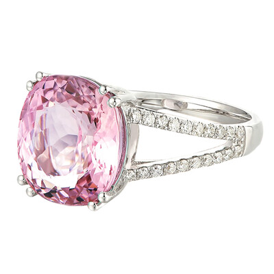 

Fashion Silver Ring Princess Pink Sapphire Engagement Ring Valentines Day Gift