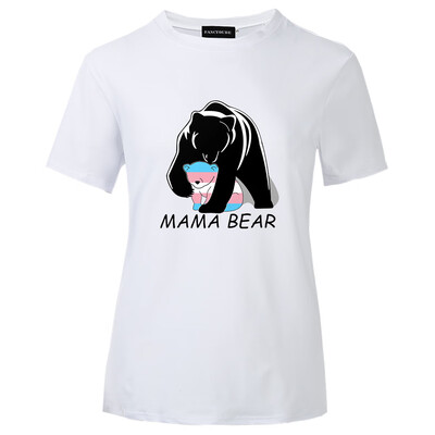 

2019 New Fashion Unisex Thanksgiving Day Mama Bear T Shirt Mothers Gift Printed Short Sleeve Graphic Tee Tops