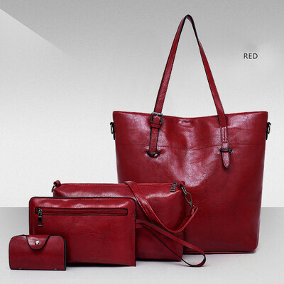 

Tailored Fashion Composite Bag Shoulder Crossbody Handbag Phone Bag For Women Girls 4Pcs