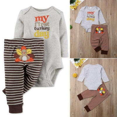 

US Newborn Infant Baby Boy Girl Clothes Romper JumpsuitPants Outfits Set 0-18M