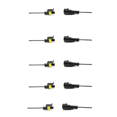 

1 Pin Waterproof Electrical Connector Car Auto Plug Socket Kit with Wire AWG Guage Marine 5 Kit