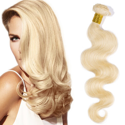 

13 Lengths&Brazilian Virgin Hair 3 Bundles Body Straight Bleach blonde Human Hair Many Purchase Combinations