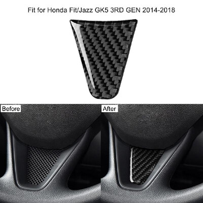 

Car Steering wheel Stickers 5D Magnifying Vision Vehicle Bearing Circle Trim Fit for Honda FitJazz GK5 3RD GEN 2014-2018 Carbon F