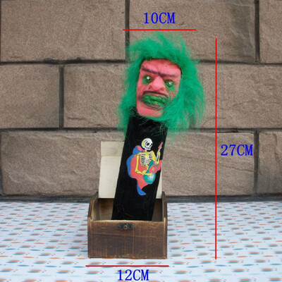 

Halloween Props April Fools Day Whole Person Gift Toy Bizarre Funny Scary Spoof Wooden Box Horror Toy Action Figures For Adults