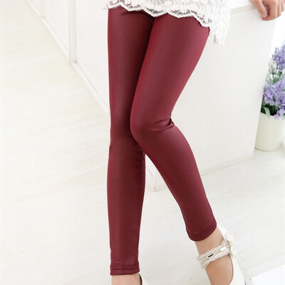 

New Baby Girls Leggings Fashion Spring Autumn Leggings For Girl Faux Leather Skinny Pants Girl Leggings Children Pants 2-12 Year